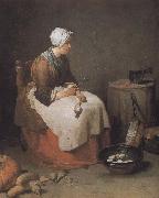 Exhausted radish skin s mother Jean Baptiste Simeon Chardin